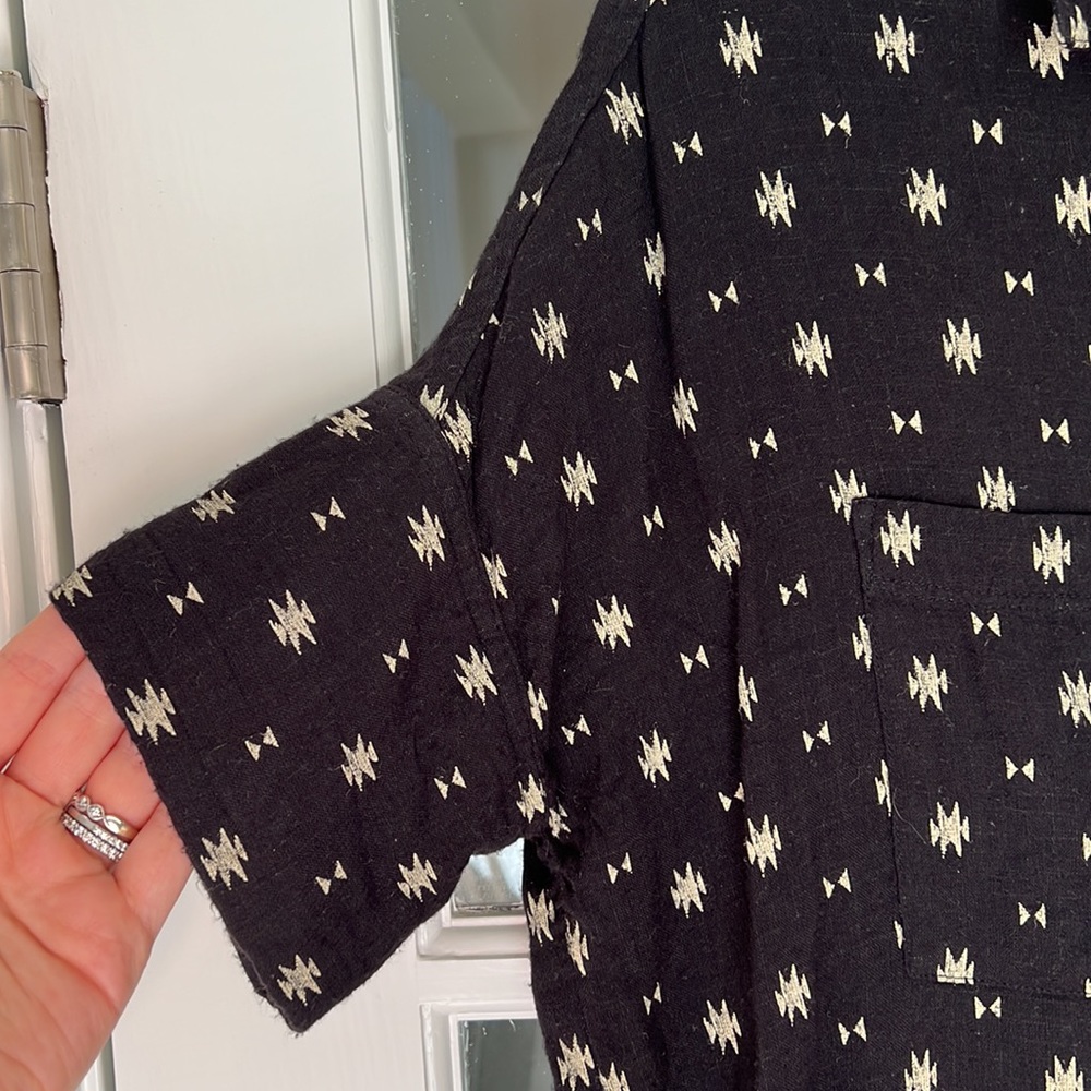 Madewell Short Sleeve Button Up Top - Picture 4 of 7